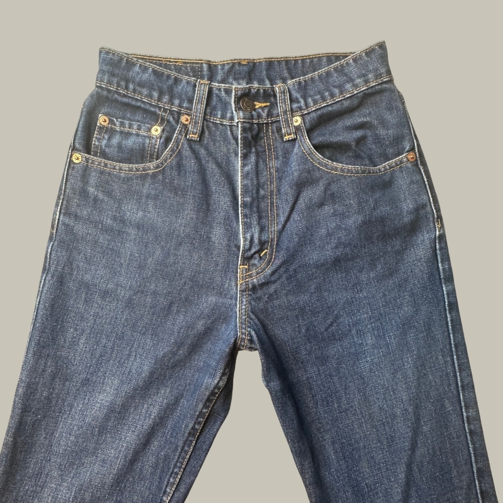 Vintage Levi's 517 Jeans Men 26x32 Bootcut Dark Wash Blue Saddleman 90s 517-0201